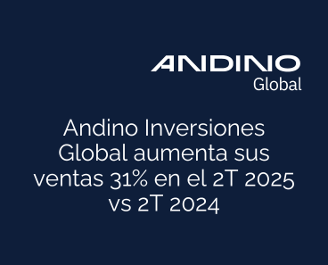 Andino Inversiones Global aumenta sus ventas 31% en el 2T 2025 vs 2T 2024